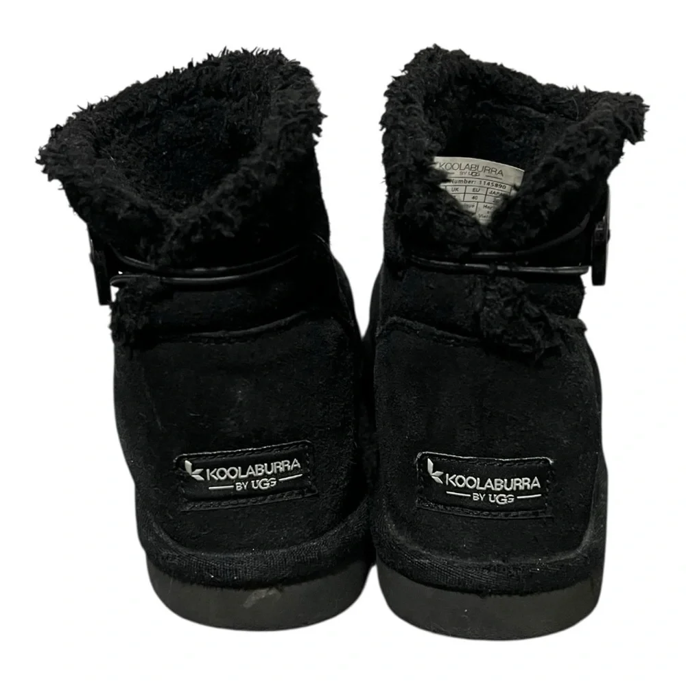 Koolaburra By Uggs Black Suede Boots Women's Size 9 Ankle Short
